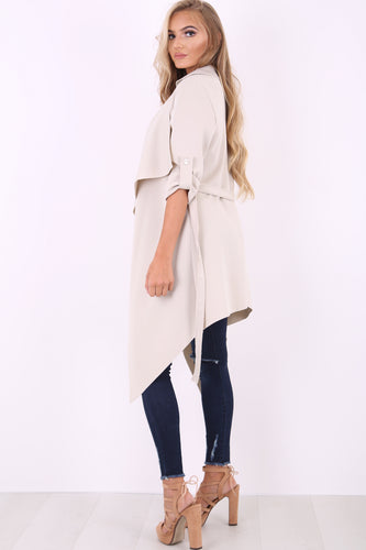 Stone Waterfall Duster Jacket - Amelia